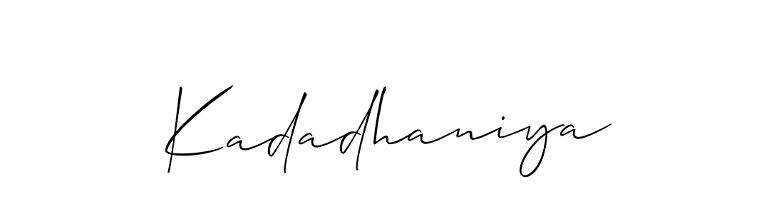It looks lik you need a new signature style for name Kadadhaniya. Design unique handwritten (Allison_Script) signature with our free signature maker in just a few clicks. Kadadhaniya signature style 2 images and pictures png