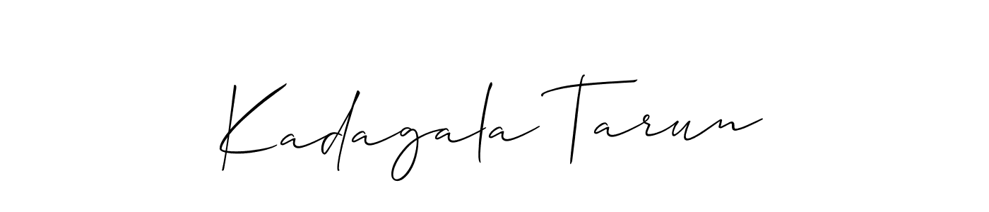 It looks lik you need a new signature style for name Kadagala Tarun. Design unique handwritten (Allison_Script) signature with our free signature maker in just a few clicks. Kadagala Tarun signature style 2 images and pictures png