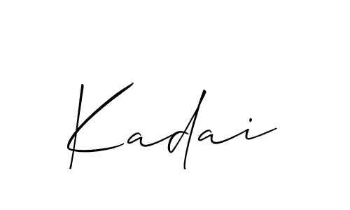 Create a beautiful signature design for name Kadai. With this signature (Allison_Script) fonts, you can make a handwritten signature for free. Kadai signature style 2 images and pictures png