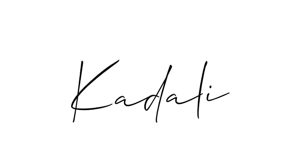 Make a beautiful signature design for name Kadali. With this signature (Allison_Script) style, you can create a handwritten signature for free. Kadali signature style 2 images and pictures png