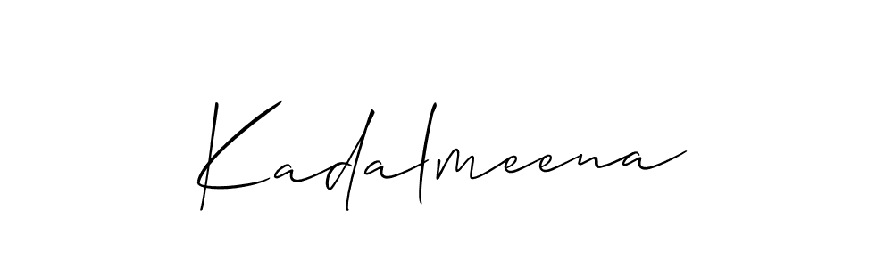 You can use this online signature creator to create a handwritten signature for the name Kadalmeena. This is the best online autograph maker. Kadalmeena signature style 2 images and pictures png