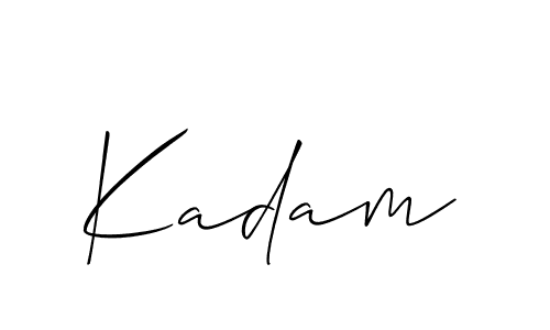 Design your own signature with our free online signature maker. With this signature software, you can create a handwritten (Allison_Script) signature for name Kadam. Kadam signature style 2 images and pictures png