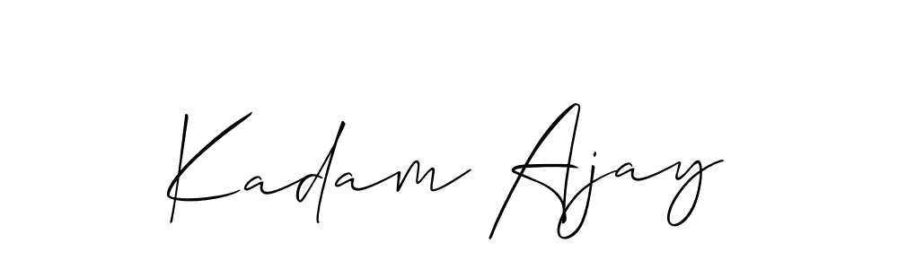 Also we have Kadam Ajay name is the best signature style. Create professional handwritten signature collection using Allison_Script autograph style. Kadam Ajay signature style 2 images and pictures png