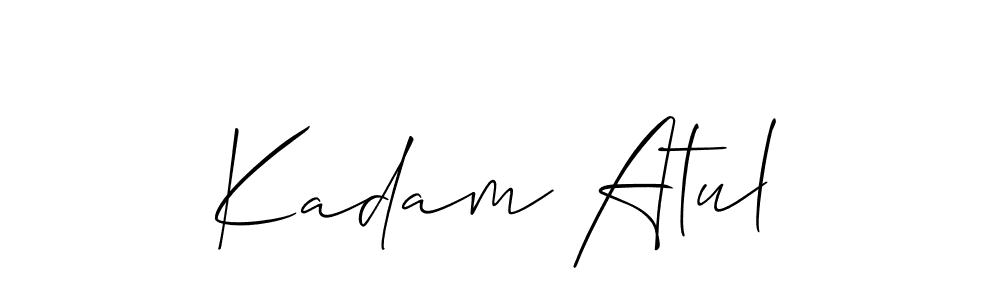 This is the best signature style for the Kadam Atul name. Also you like these signature font (Allison_Script). Mix name signature. Kadam Atul signature style 2 images and pictures png