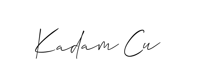 if you are searching for the best signature style for your name Kadam Cu. so please give up your signature search. here we have designed multiple signature styles  using Allison_Script. Kadam Cu signature style 2 images and pictures png