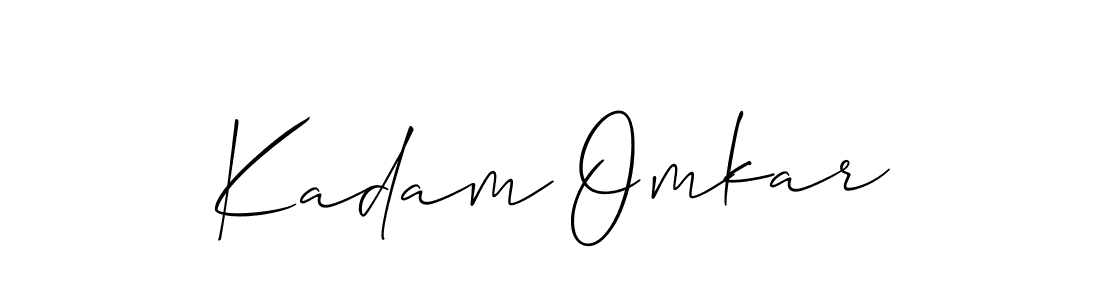 The best way (Allison_Script) to make a short signature is to pick only two or three words in your name. The name Kadam Omkar include a total of six letters. For converting this name. Kadam Omkar signature style 2 images and pictures png
