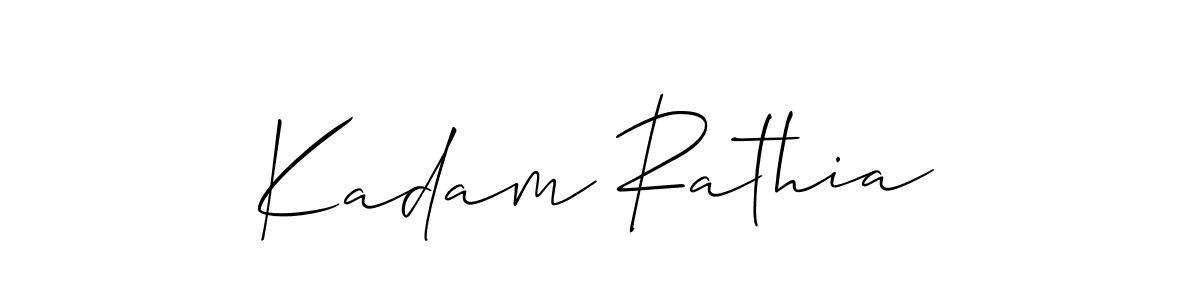 if you are searching for the best signature style for your name Kadam Rathia. so please give up your signature search. here we have designed multiple signature styles  using Allison_Script. Kadam Rathia signature style 2 images and pictures png