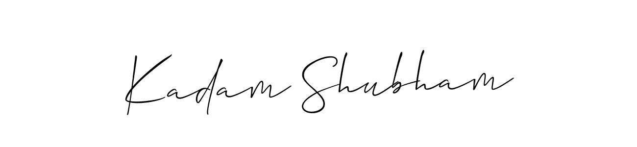 Kadam Shubham stylish signature style. Best Handwritten Sign (Allison_Script) for my name. Handwritten Signature Collection Ideas for my name Kadam Shubham. Kadam Shubham signature style 2 images and pictures png