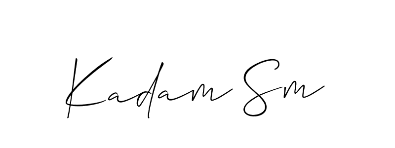 Also we have Kadam Sm name is the best signature style. Create professional handwritten signature collection using Allison_Script autograph style. Kadam Sm signature style 2 images and pictures png