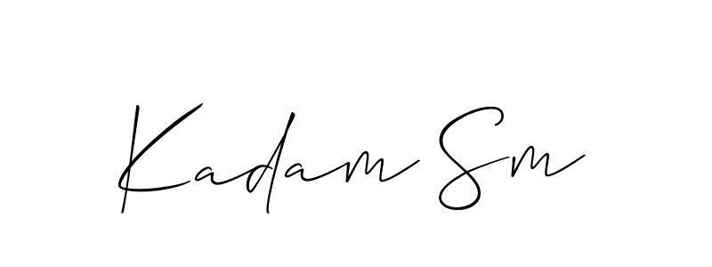 Use a signature maker to create a handwritten signature online. With this signature software, you can design (Allison_Script) your own signature for name Kadam Sm. Kadam Sm signature style 2 images and pictures png