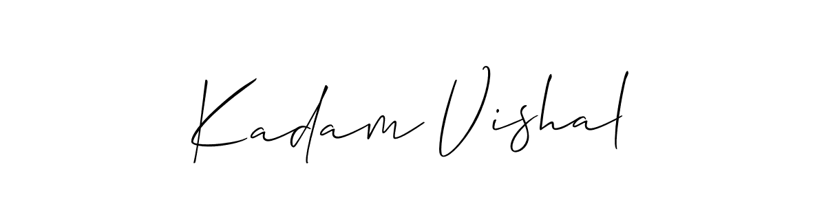 How to Draw Kadam Vishal signature style? Allison_Script is a latest design signature styles for name Kadam Vishal. Kadam Vishal signature style 2 images and pictures png