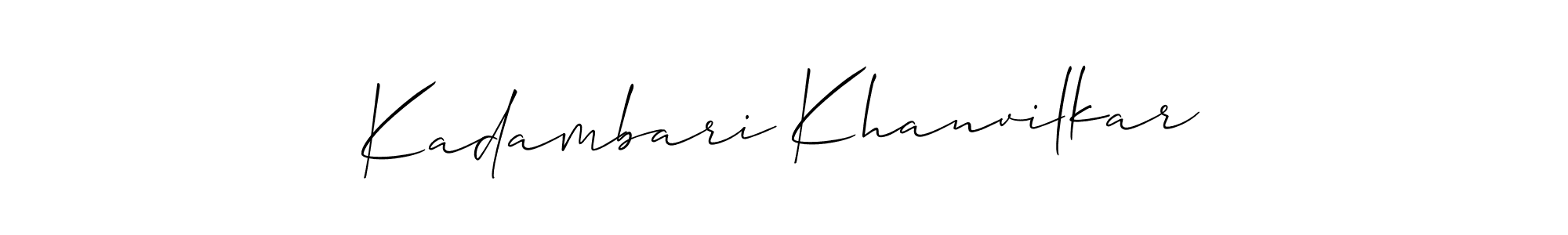 Once you've used our free online signature maker to create your best signature Allison_Script style, it's time to enjoy all of the benefits that Kadambari Khanvilkar name signing documents. Kadambari Khanvilkar signature style 2 images and pictures png