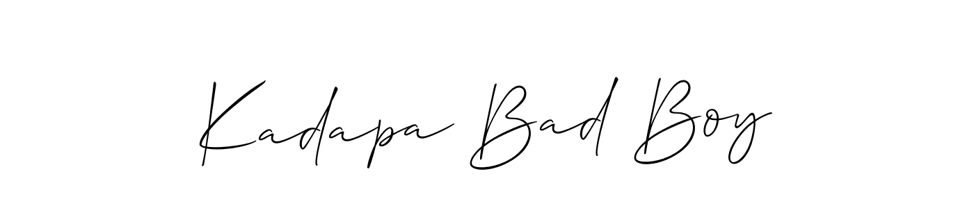 Make a short Kadapa Bad Boy signature style. Manage your documents anywhere anytime using Allison_Script. Create and add eSignatures, submit forms, share and send files easily. Kadapa Bad Boy signature style 2 images and pictures png