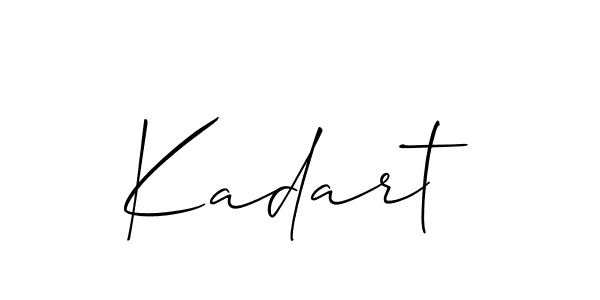 You should practise on your own different ways (Allison_Script) to write your name (Kadart) in signature. don't let someone else do it for you. Kadart signature style 2 images and pictures png