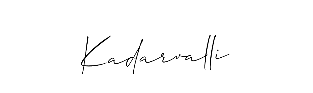 if you are searching for the best signature style for your name Kadarvalli. so please give up your signature search. here we have designed multiple signature styles  using Allison_Script. Kadarvalli signature style 2 images and pictures png