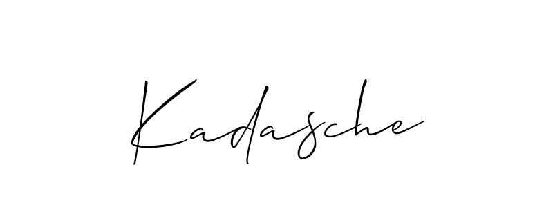 Design your own signature with our free online signature maker. With this signature software, you can create a handwritten (Allison_Script) signature for name Kadasche. Kadasche signature style 2 images and pictures png