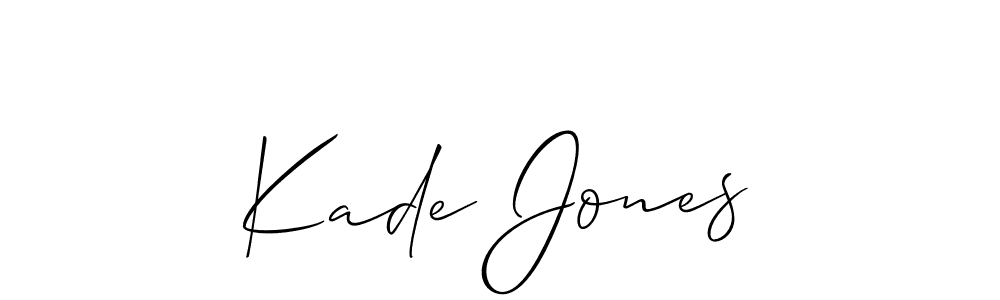Also You can easily find your signature by using the search form. We will create Kade Jones name handwritten signature images for you free of cost using Allison_Script sign style. Kade Jones signature style 2 images and pictures png