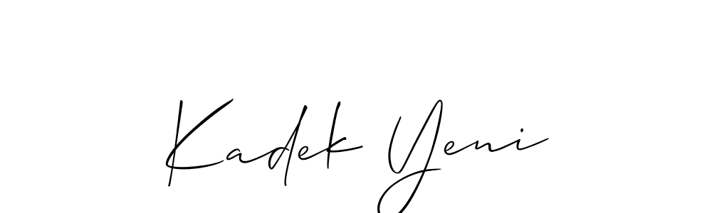 This is the best signature style for the Kadek Yeni name. Also you like these signature font (Allison_Script). Mix name signature. Kadek Yeni signature style 2 images and pictures png