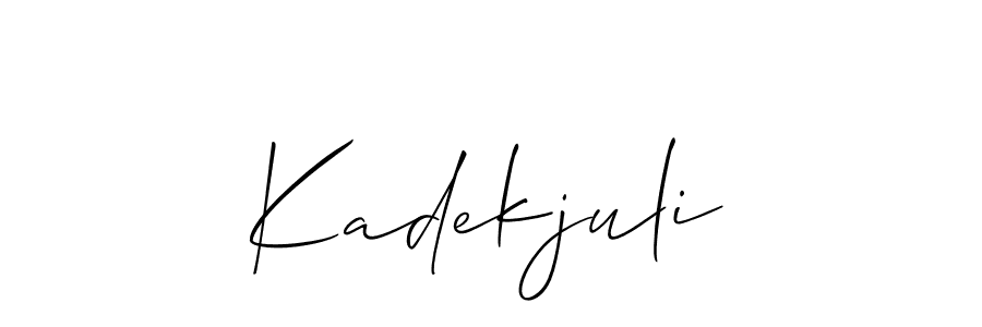 This is the best signature style for the Kadekjuli name. Also you like these signature font (Allison_Script). Mix name signature. Kadekjuli signature style 2 images and pictures png