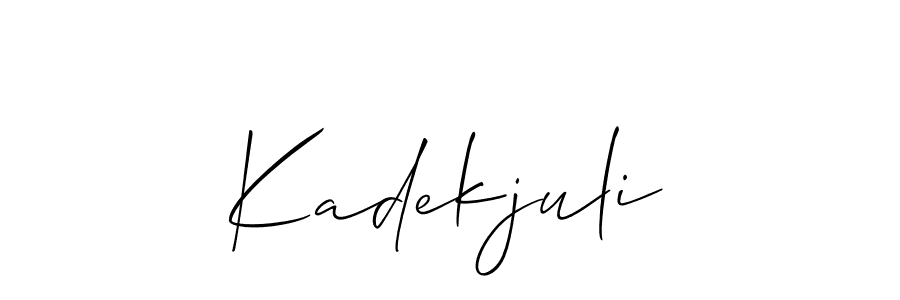 Best and Professional Signature Style for Kadekjuli. Allison_Script Best Signature Style Collection. Kadekjuli signature style 2 images and pictures png