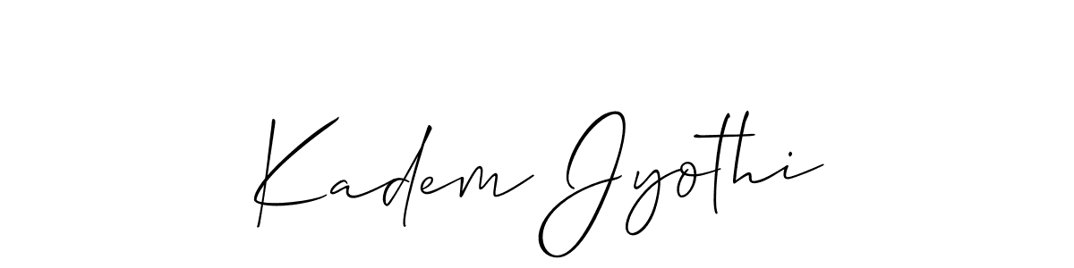 Create a beautiful signature design for name Kadem Jyothi. With this signature (Allison_Script) fonts, you can make a handwritten signature for free. Kadem Jyothi signature style 2 images and pictures png