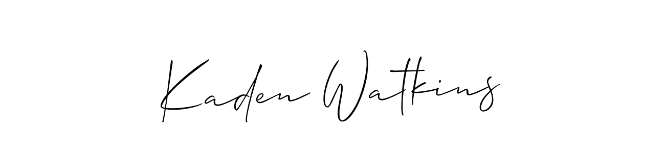 Also You can easily find your signature by using the search form. We will create Kaden Watkins name handwritten signature images for you free of cost using Allison_Script sign style. Kaden Watkins signature style 2 images and pictures png