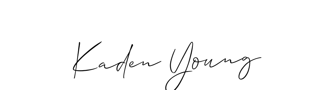 It looks lik you need a new signature style for name Kaden Young. Design unique handwritten (Allison_Script) signature with our free signature maker in just a few clicks. Kaden Young signature style 2 images and pictures png