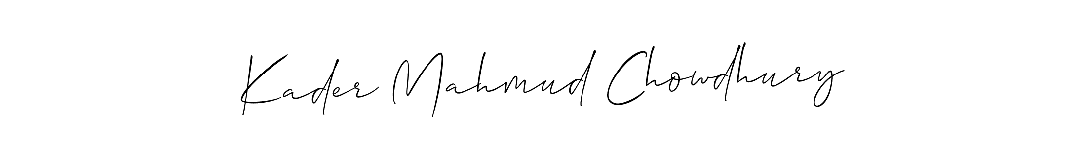 Kader Mahmud Chowdhury stylish signature style. Best Handwritten Sign (Allison_Script) for my name. Handwritten Signature Collection Ideas for my name Kader Mahmud Chowdhury. Kader Mahmud Chowdhury signature style 2 images and pictures png