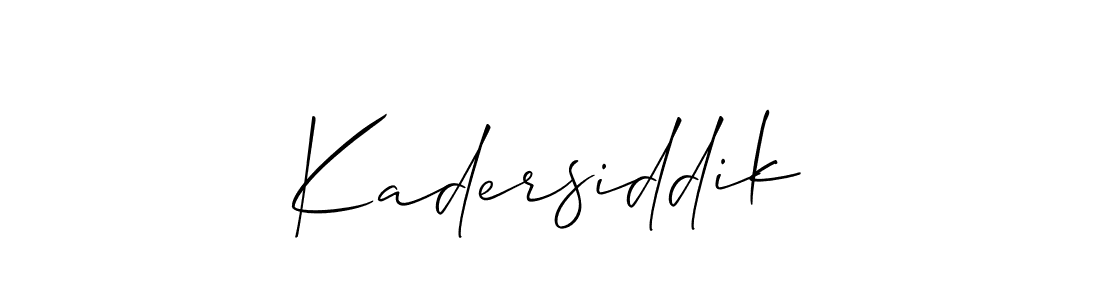 Make a beautiful signature design for name Kadersiddik. With this signature (Allison_Script) style, you can create a handwritten signature for free. Kadersiddik signature style 2 images and pictures png