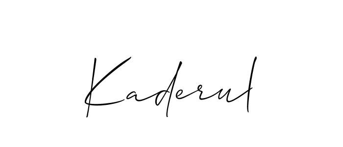 How to make Kaderul signature? Allison_Script is a professional autograph style. Create handwritten signature for Kaderul name. Kaderul signature style 2 images and pictures png