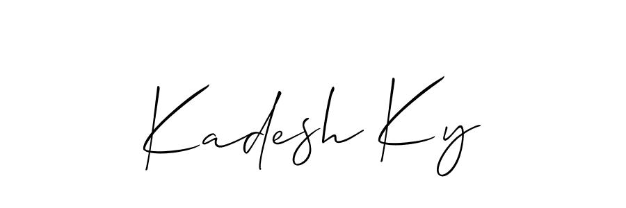 Use a signature maker to create a handwritten signature online. With this signature software, you can design (Allison_Script) your own signature for name Kadesh Ky. Kadesh Ky signature style 2 images and pictures png