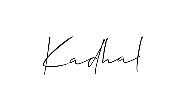 The best way (Allison_Script) to make a short signature is to pick only two or three words in your name. The name Kadhal include a total of six letters. For converting this name. Kadhal signature style 2 images and pictures png