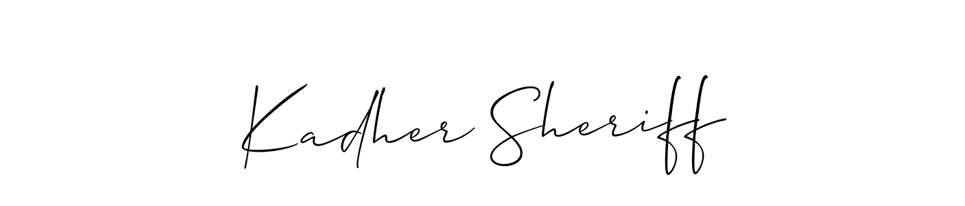 Once you've used our free online signature maker to create your best signature Allison_Script style, it's time to enjoy all of the benefits that Kadher Sheriff name signing documents. Kadher Sheriff signature style 2 images and pictures png
