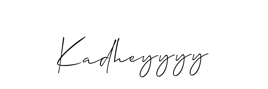 Also You can easily find your signature by using the search form. We will create Kadheyyyy name handwritten signature images for you free of cost using Allison_Script sign style. Kadheyyyy signature style 2 images and pictures png