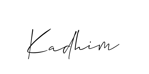 Kadhim stylish signature style. Best Handwritten Sign (Allison_Script) for my name. Handwritten Signature Collection Ideas for my name Kadhim. Kadhim signature style 2 images and pictures png