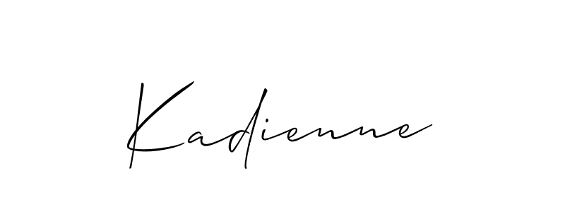 Use a signature maker to create a handwritten signature online. With this signature software, you can design (Allison_Script) your own signature for name Kadienne. Kadienne signature style 2 images and pictures png