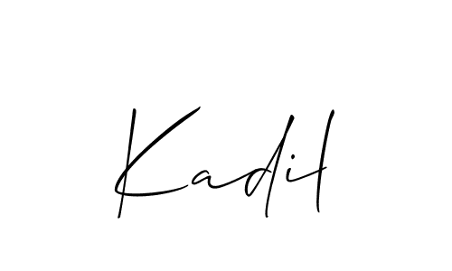 It looks lik you need a new signature style for name Kadil. Design unique handwritten (Allison_Script) signature with our free signature maker in just a few clicks. Kadil signature style 2 images and pictures png