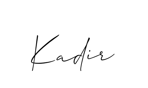 You should practise on your own different ways (Allison_Script) to write your name (Kadir) in signature. don't let someone else do it for you. Kadir signature style 2 images and pictures png