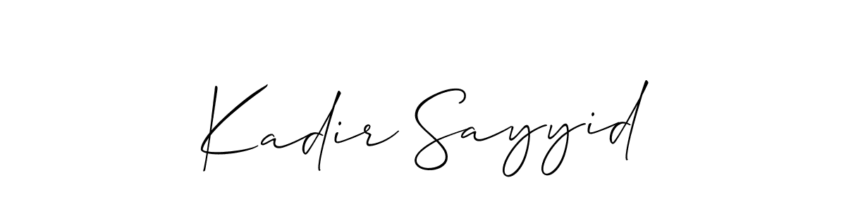 Once you've used our free online signature maker to create your best signature Allison_Script style, it's time to enjoy all of the benefits that Kadir Sayyid name signing documents. Kadir Sayyid signature style 2 images and pictures png