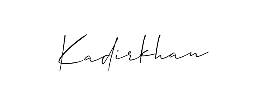 How to Draw Kadirkhan signature style? Allison_Script is a latest design signature styles for name Kadirkhan. Kadirkhan signature style 2 images and pictures png