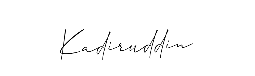 if you are searching for the best signature style for your name Kadiruddin. so please give up your signature search. here we have designed multiple signature styles  using Allison_Script. Kadiruddin signature style 2 images and pictures png