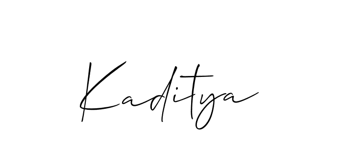 It looks lik you need a new signature style for name Kaditya. Design unique handwritten (Allison_Script) signature with our free signature maker in just a few clicks. Kaditya signature style 2 images and pictures png