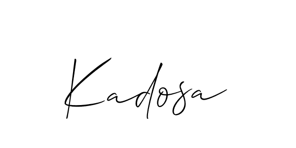 Make a beautiful signature design for name Kadosa. With this signature (Allison_Script) style, you can create a handwritten signature for free. Kadosa signature style 2 images and pictures png