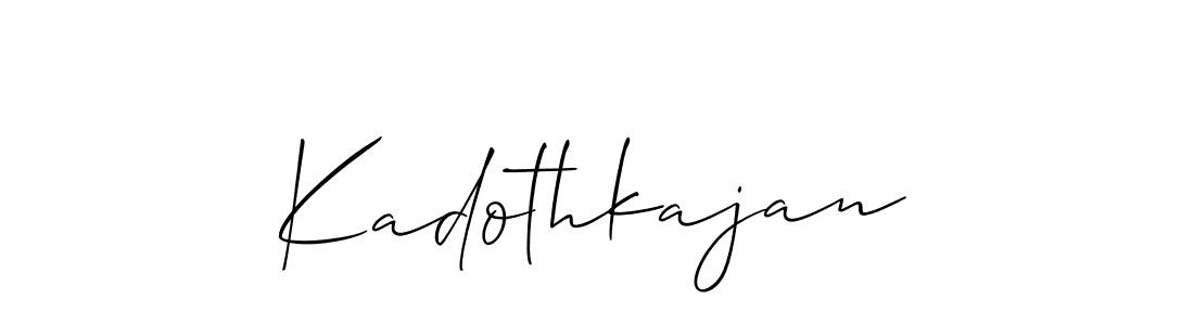 Also You can easily find your signature by using the search form. We will create Kadothkajan name handwritten signature images for you free of cost using Allison_Script sign style. Kadothkajan signature style 2 images and pictures png