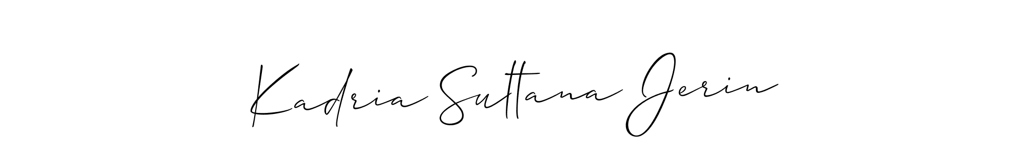 Similarly Allison_Script is the best handwritten signature design. Signature creator online .You can use it as an online autograph creator for name Kadria Sultana Jerin. Kadria Sultana Jerin signature style 2 images and pictures png