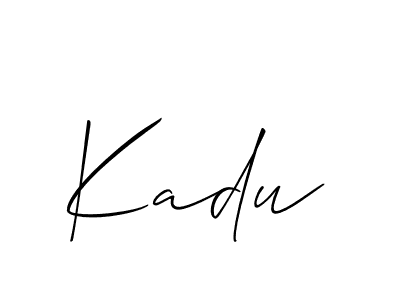 Similarly Allison_Script is the best handwritten signature design. Signature creator online .You can use it as an online autograph creator for name Kadu. Kadu signature style 2 images and pictures png