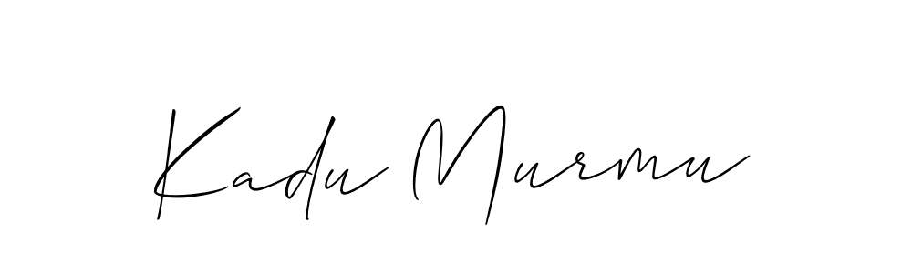 You should practise on your own different ways (Allison_Script) to write your name (Kadu Murmu) in signature. don't let someone else do it for you. Kadu Murmu signature style 2 images and pictures png