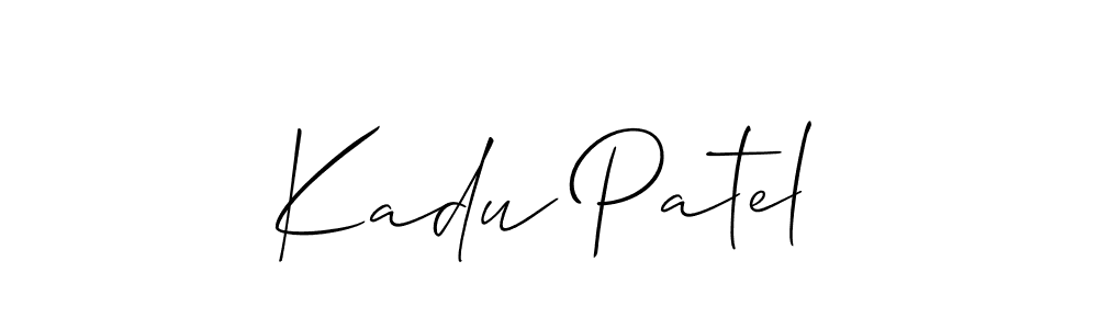 Design your own signature with our free online signature maker. With this signature software, you can create a handwritten (Allison_Script) signature for name Kadu Patel. Kadu Patel signature style 2 images and pictures png