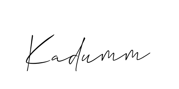 Create a beautiful signature design for name Kadumm. With this signature (Allison_Script) fonts, you can make a handwritten signature for free. Kadumm signature style 2 images and pictures png