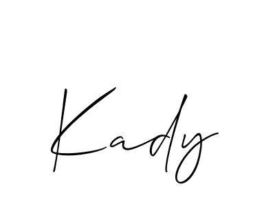You should practise on your own different ways (Allison_Script) to write your name (Kady) in signature. don't let someone else do it for you. Kady signature style 2 images and pictures png